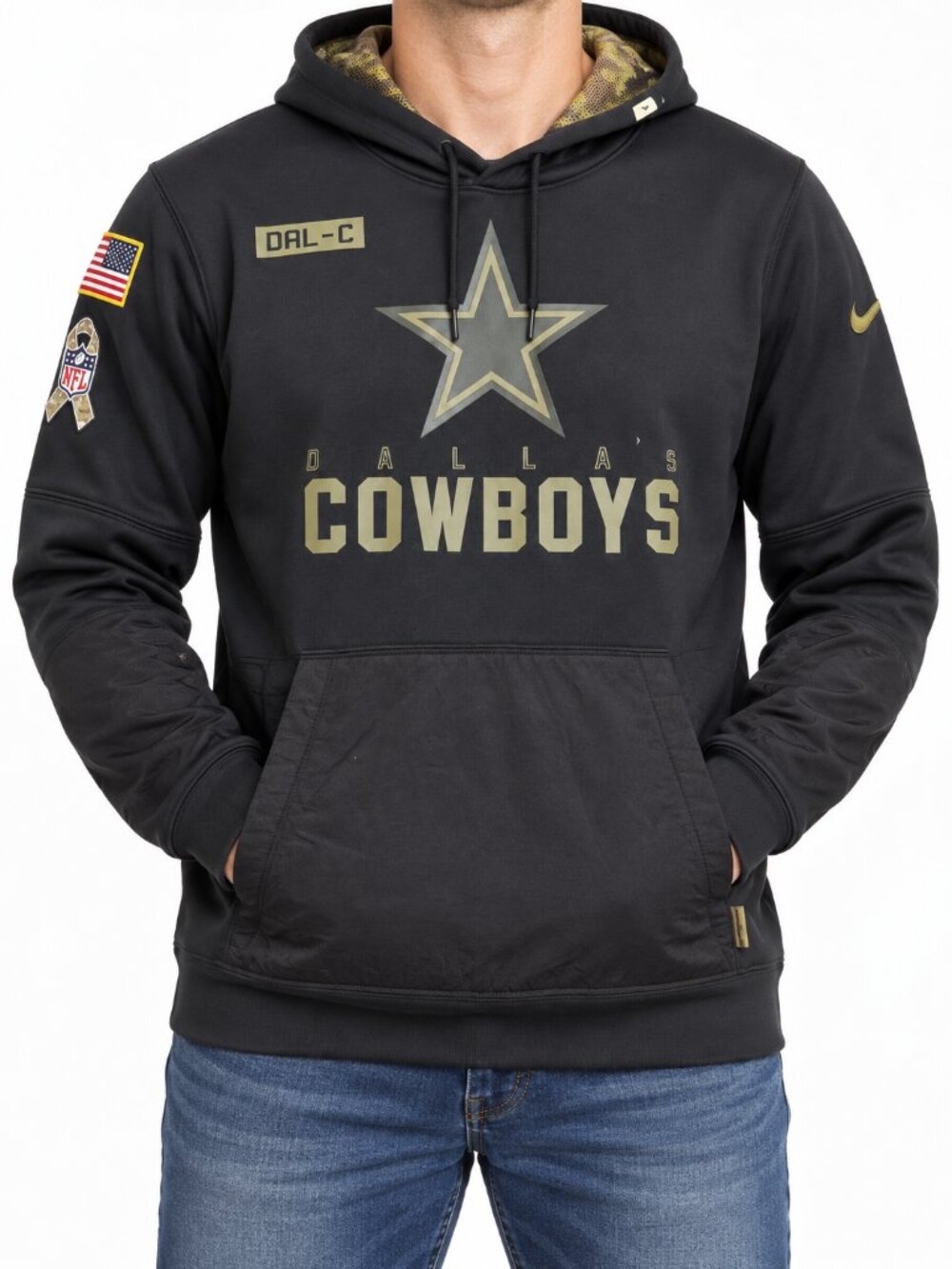 Nike Dallas Cowboys Salute to Service Black Hoodie Men’s Medium